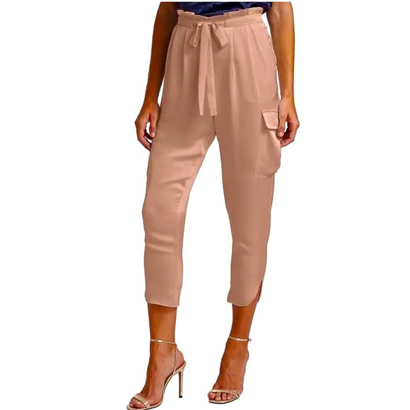 NEW RAMY BROOK PINK SATIN PANTS - Picture 4 of 9